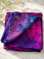 Pink Floral Robe, Quilted Bag & Silk Scarf Gift Set - Image 4