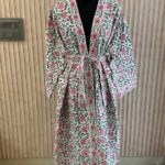 Handmade 100% Cotton Robe — Pink Print