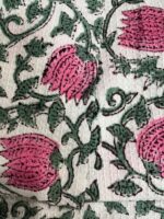 Handmade Pink Blossom Waffle-Wave Robe - Image 3