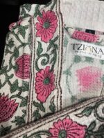 Handmade Pink Blossom Waffle-Wave Robe - Image 2