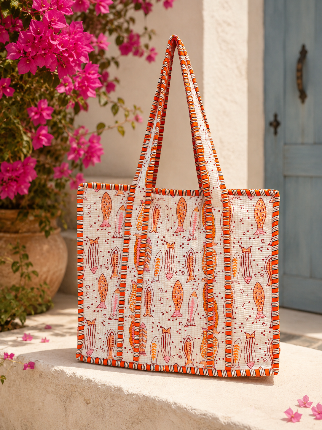 ChatGPT Image Aug 17, 2026, 12_33_42 PM Coral Fish Quilted Tote Bag - Image 1