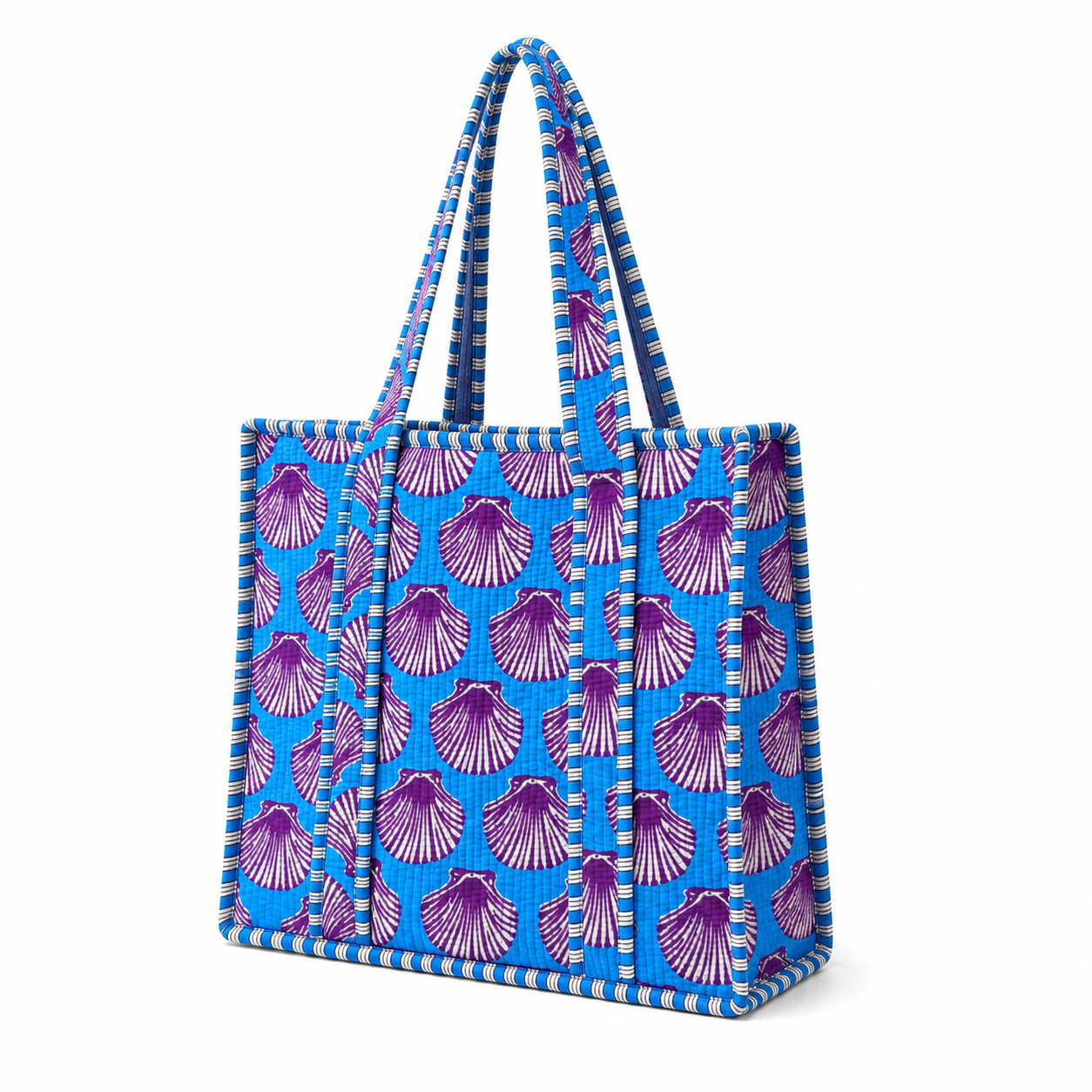 ChatGPT Image Sep 3, 2026, 10_19_51 PM Quilted Blue Seashell Tote Bag