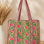 Floral Quilted Tote Bag