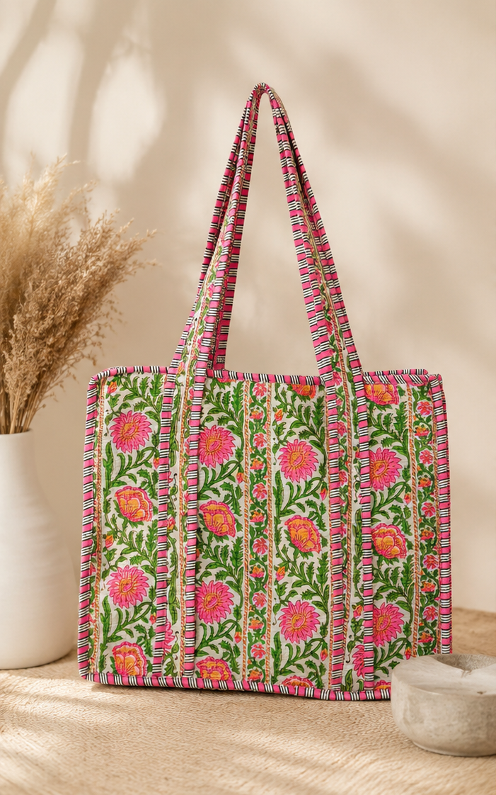 floral_tote_product_image Floral Quilted Tote Bag - Image 1