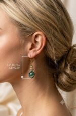 Handmade Pink Glass & Teal Floral Beaded Earrings Set - Image 3