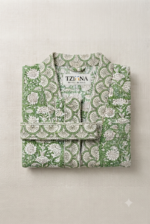 Handmade Sage Blossom Waffle-Wave Robe - Image 2