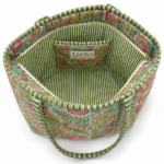 Aqua Floral Quilted Tote Bag - Image 4