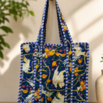 Midnight Garden Quilted Tote Bag