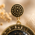 Midnight Bloom Statement Earrings - Image 4